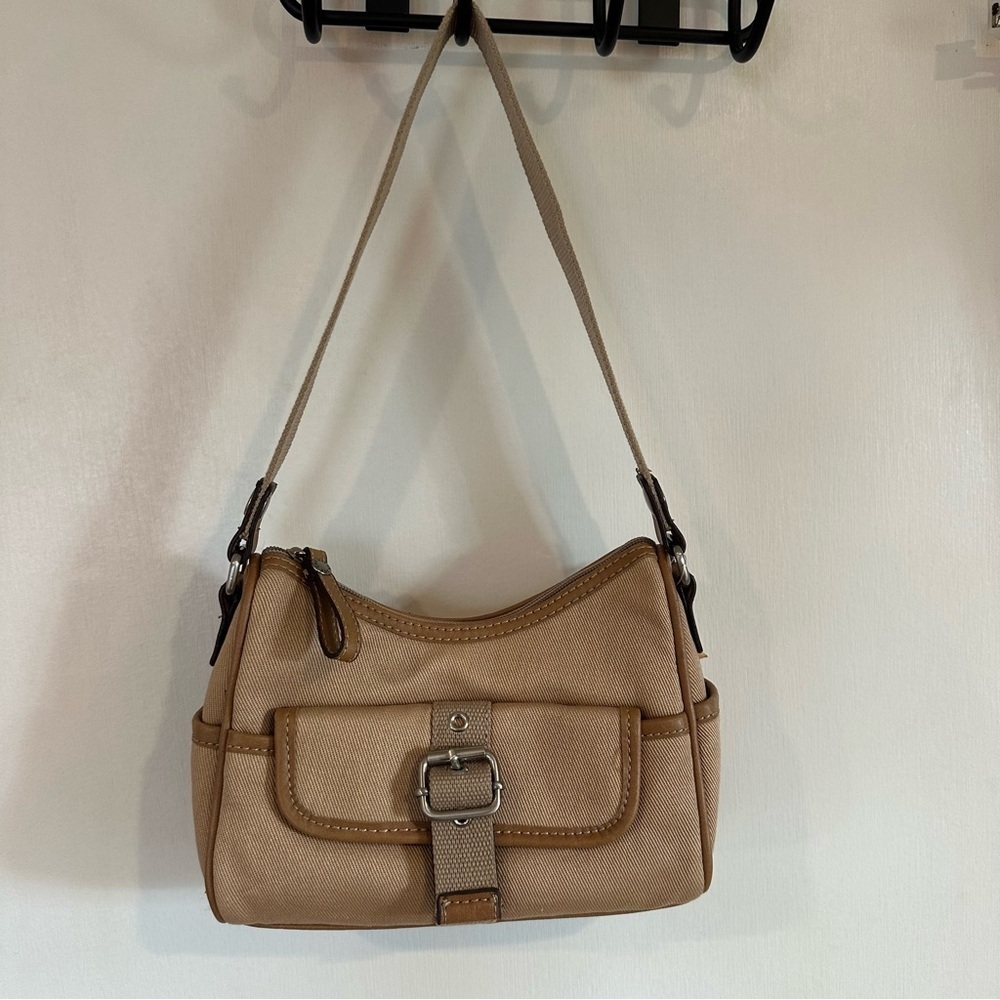 Caribbean Joe Y2K Shoulder Bag. Tan. Silver hardware. 
NWT.